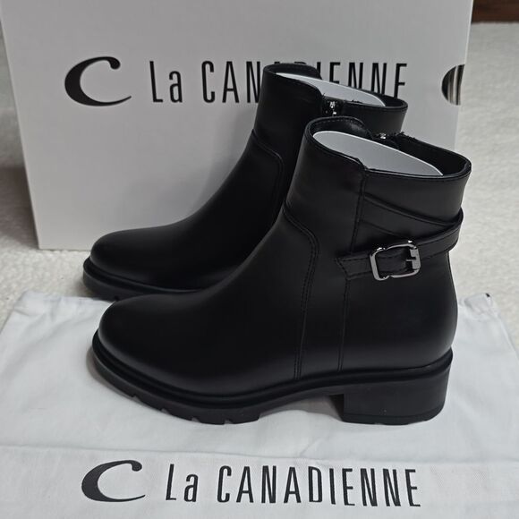 NIB LA CANADIENNE SHAI LEATHER BOOTIE SIZE 5.5 - Picture 5 of 12